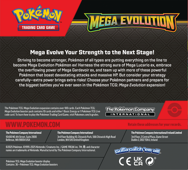 Pokemon TCG Mega Evolution Booster Box (36 Pack) - Only at LinaLabo